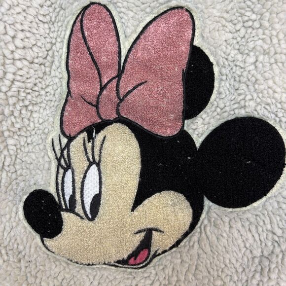 Zara Kids Girl Denim Sherpa Jacket Minnie Mouse Walt Disney 5/6 Jean - Picture 5 of 8